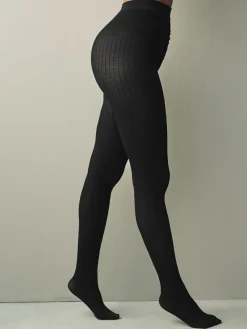 Next Black Thermal Wool Blend Knitted Tights 1 Pack^Women Socks & Tights|All Lingerie