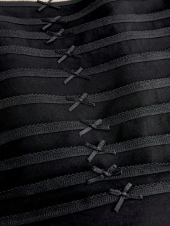 Next Black Thong Full Briefs Cotton Knickers 10 Pack^Women Panties