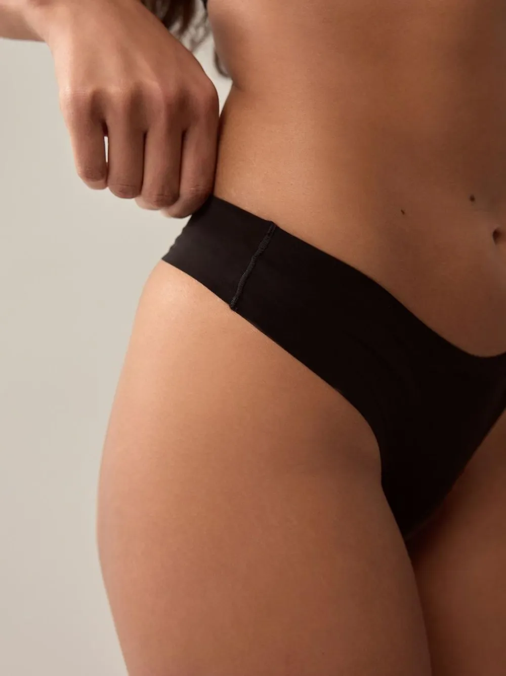 Best Next Thong No VPL Comfort Knickers 3 Pack Black