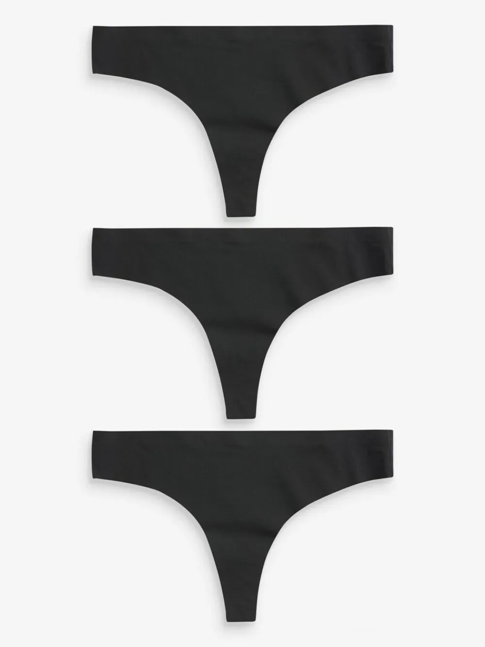 Best Next Thong No VPL Comfort Knickers 3 Pack Black