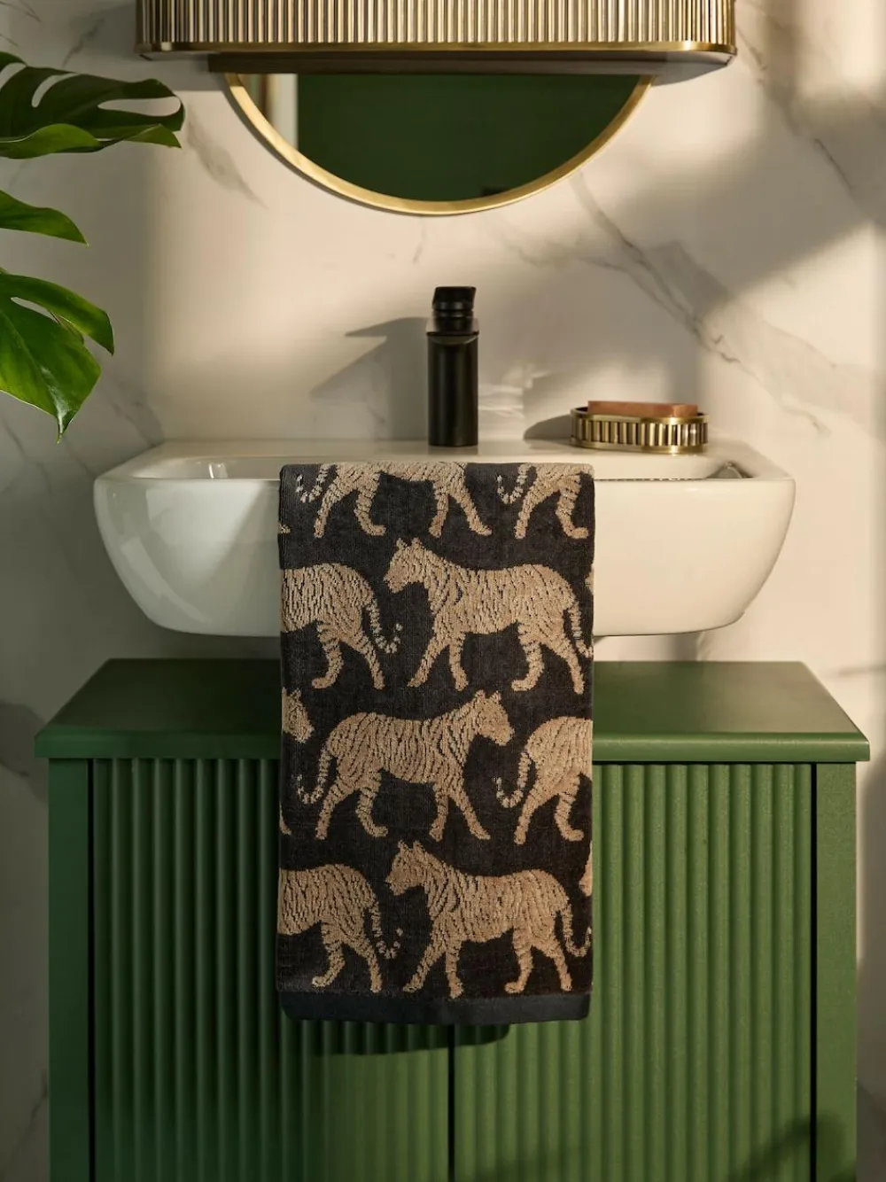 Next Black Tiger 100% Cotton Towel^ Towels & Bathmats