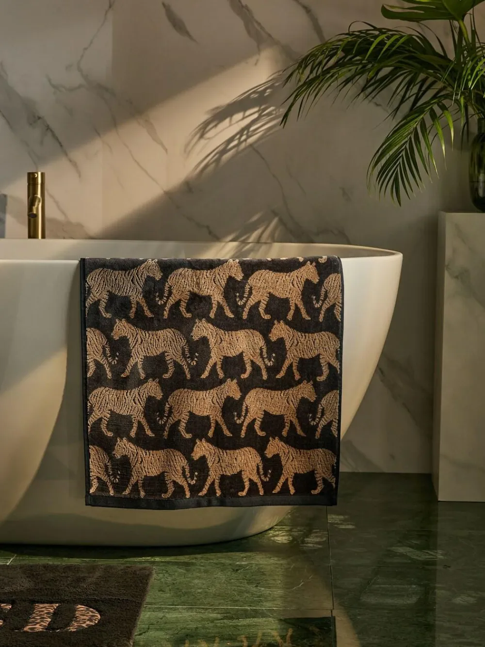 Next Black Tiger 100% Cotton Towel^ Towels & Bathmats