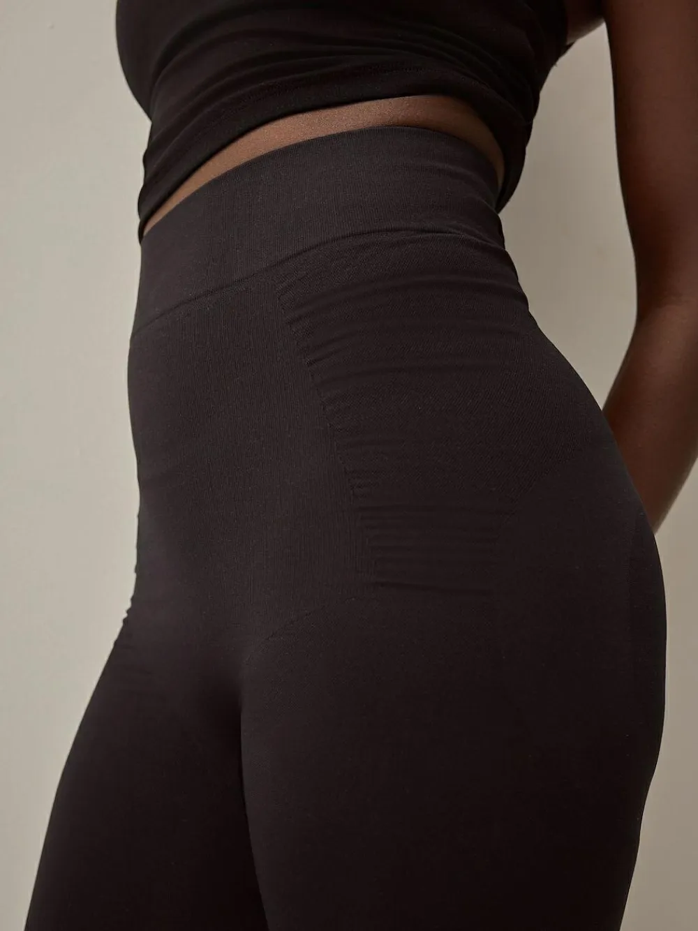 Next Black Tummy Control Seamless Shaping Leggings^Women Sportswear|Leggings & Sweatpants