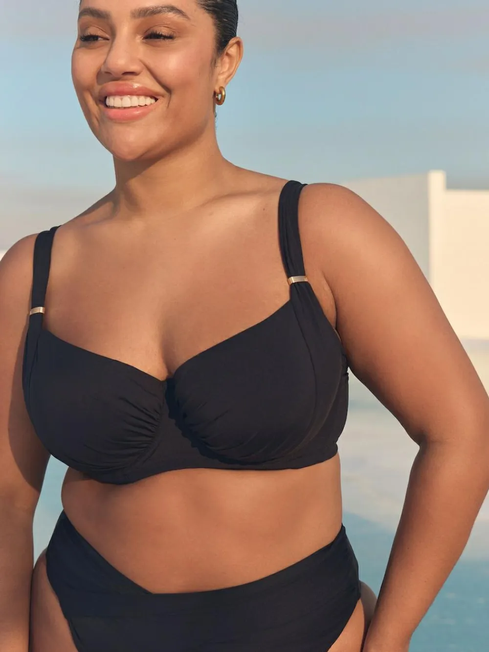 Best Next Ultimate Support F-K Underwired Bikini Top Black