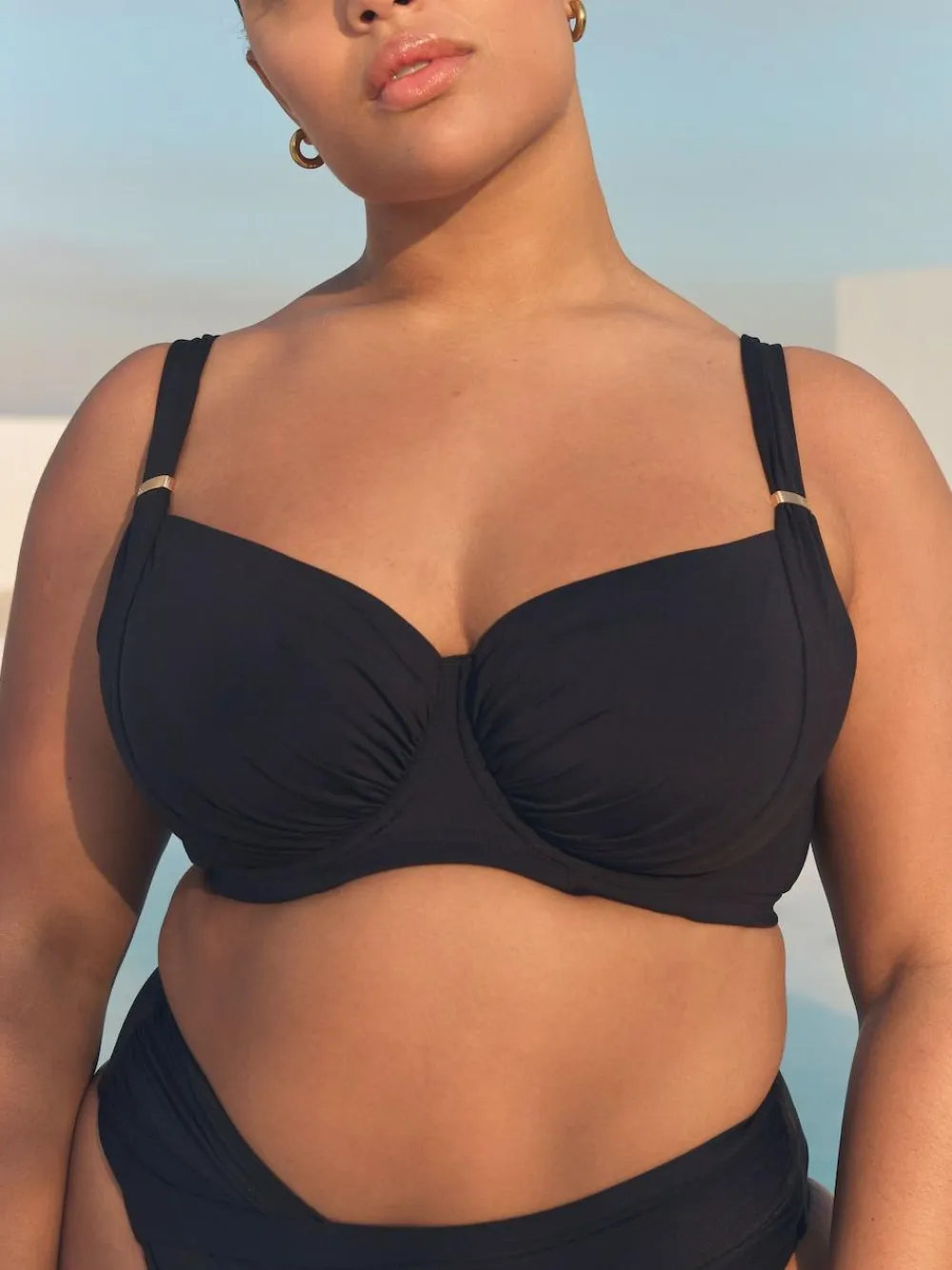 Best Next Ultimate Support F-K Underwired Bikini Top Black