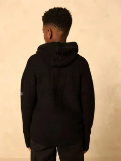 Next Black Utility Knitted Hoodie (3-16yrs)^BOY Sweatshirts & Hoodies|Knitwear & Sweaters