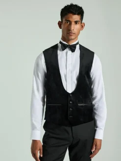 Clearance Next Velvet Waistcoat Black