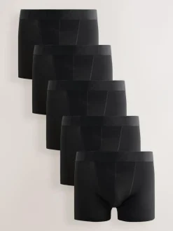 Clearance Next Black Waistband Trunks Boxers 5 Pack