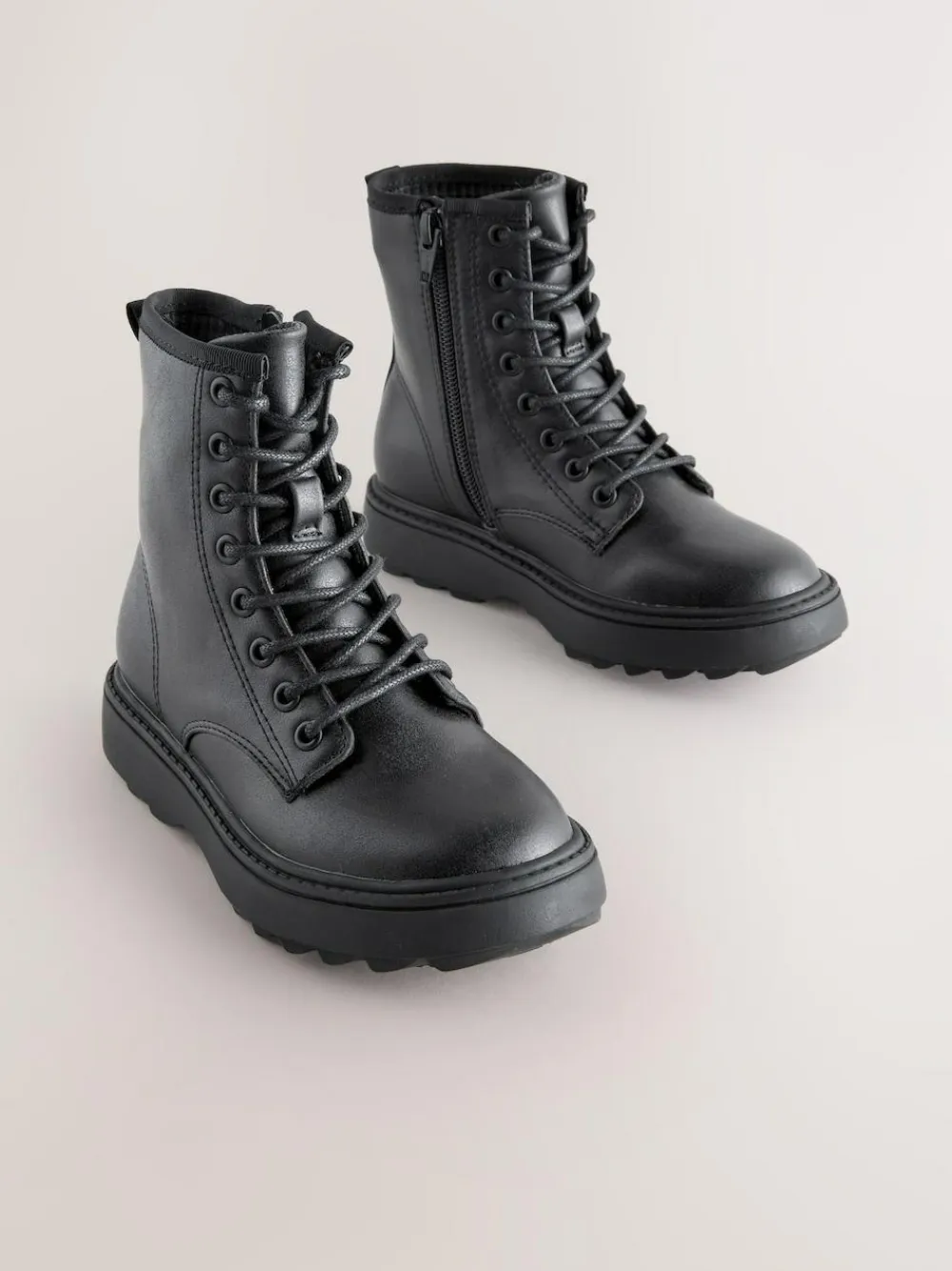 Discount Next Warm Lined Lace-Up Ankle Boots Black