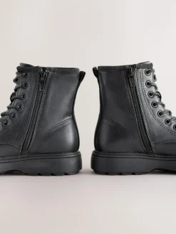 Discount Next Warm Lined Lace-Up Ankle Boots Black