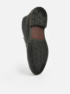 New Next Waxy Leather Chukka Boots Black