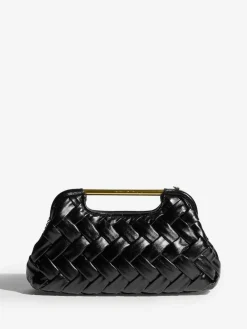 Outlet Lipsy Weave Grab Handle Clutch Bag Black