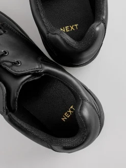 Outlet Next Black Wide Fit Apron Lace Up Shoes