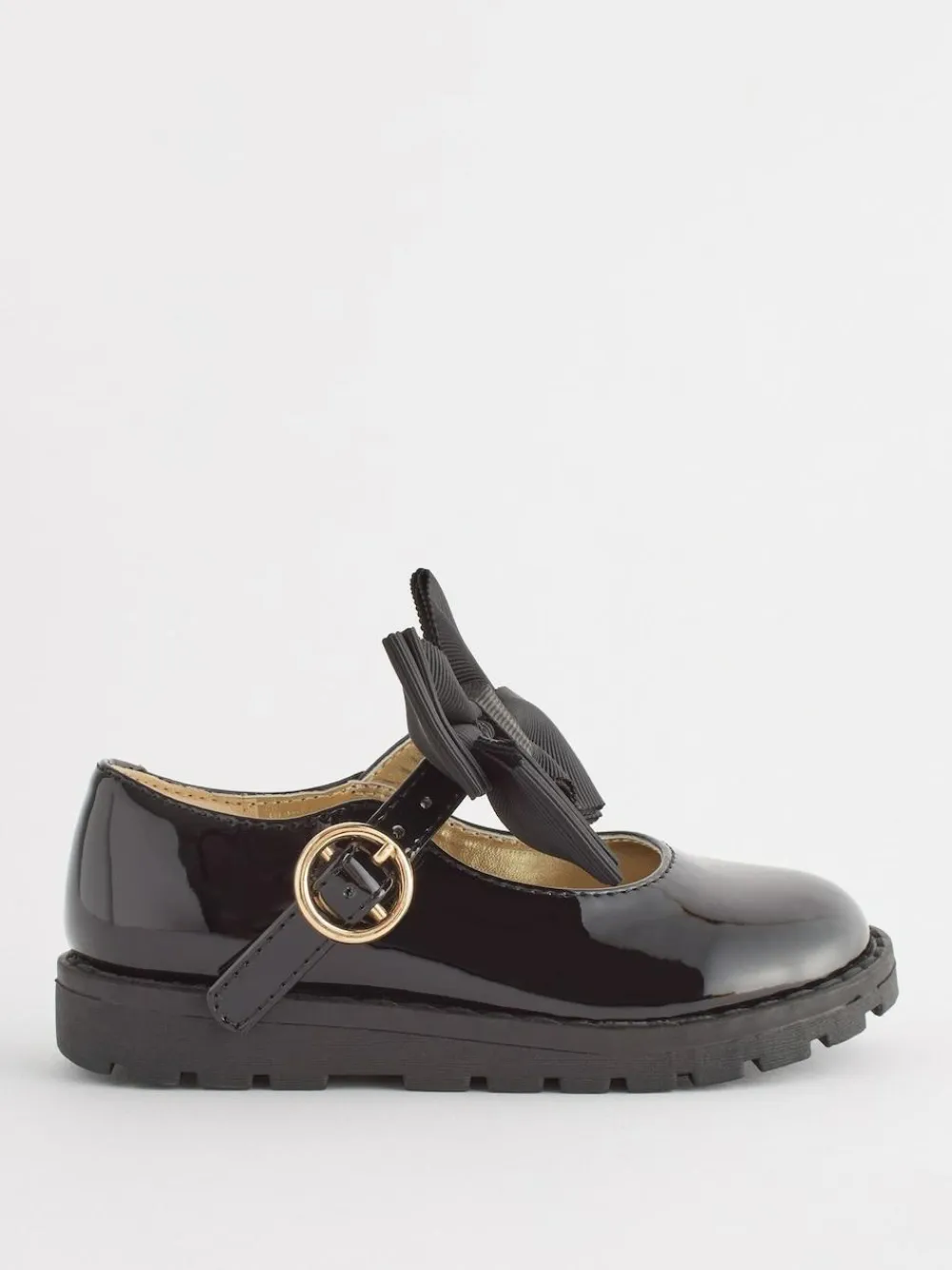 Discount Next Wide Fit (G) Chunky Bow Mary Jane Shoes Black