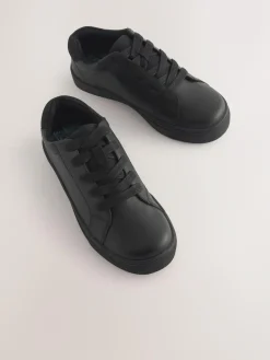 Best Next Black Wide Fit (G) Lace Up School Shoes