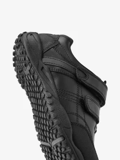 Sale Next Black Wide Fit (G) Leather Touch Fastening School Shoes