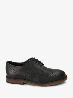 Next Wide Fit (G) Leather Laceup Brogue Shoes^BOY School Shoes|Boys Shoes