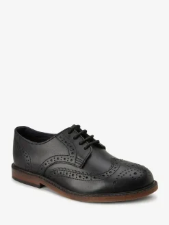 Next Wide Fit (G) Leather Laceup Brogue Shoes^BOY School Shoes|Boys Shoes