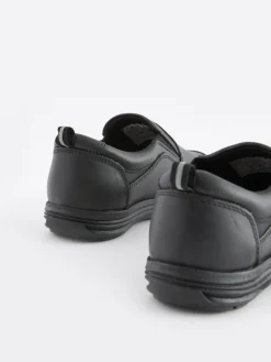 Next Black Wide Fit (G) School Leather Loafers^BOY School Shoes|Boys Shoes