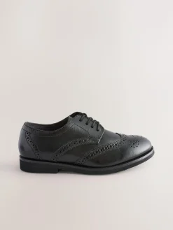 Next Wide Fit (G) Smart Leather Brogue Shoes^BOY School Shoes|Boys Shoes