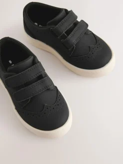 Next Wide Fit (G) Touch Fastening Brogue Shoes^BOY Shoes|Occasionwear