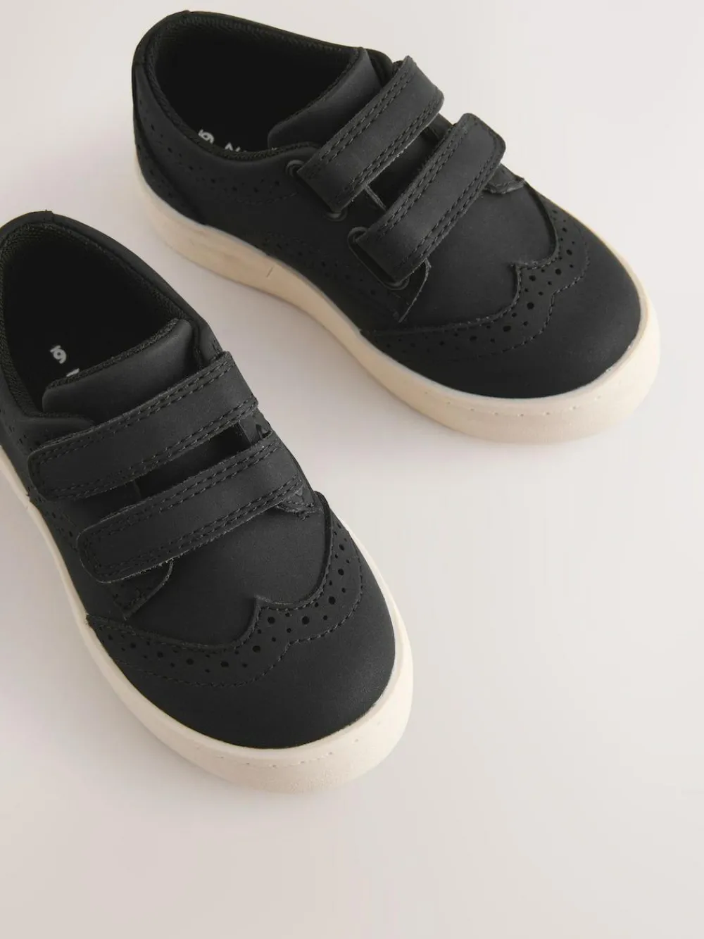 Next Wide Fit (G) Touch Fastening Brogue Shoes^BOY Shoes|Occasionwear