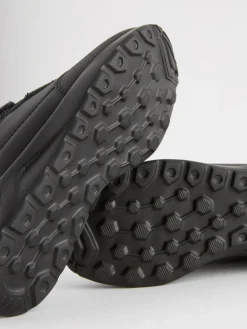 Hot Next Black Wide Fit (G) Touch Fastening Leather School Shoes