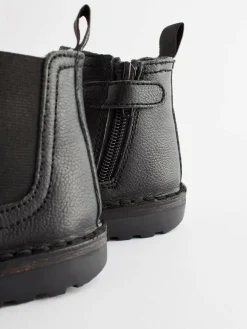 Best Next Wide Fit (G) Warm Lined Leather Chelsea Boots Black