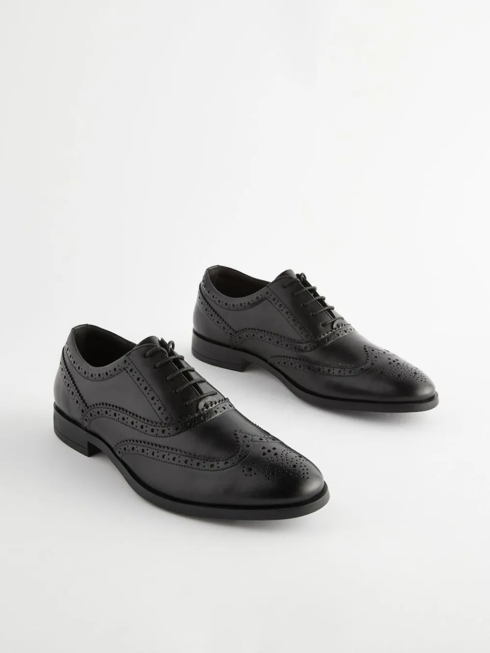 Discount Next Wide Fit Leather Oxford Brogue Shoes Black