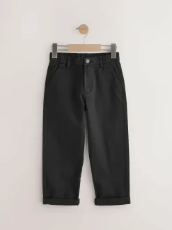 Best Next Wide Fit Stretch Chino Trousers (3-17yrs) Black
