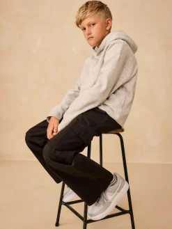 Outlet Next Wide Fit Woven Cargo Trousers (3-16yrs) Black