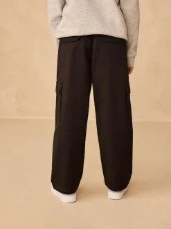 Outlet Next Wide Fit Woven Cargo Trousers (3-16yrs) Black