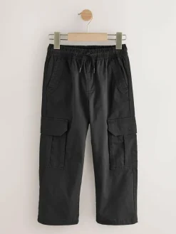 Outlet Next Wide Fit Woven Cargo Trousers (3-16yrs) Black