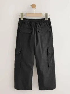 Outlet Next Wide Fit Woven Cargo Trousers (3-16yrs) Black