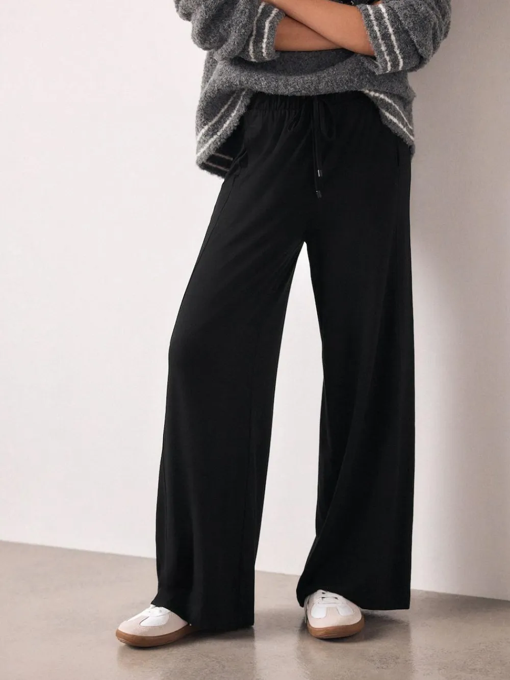 Next Wide Leg Jersey Joggers^Women Loungewear|Pants