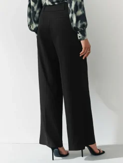 Next Black Wide Leg Tailored Trousers^Women Pants