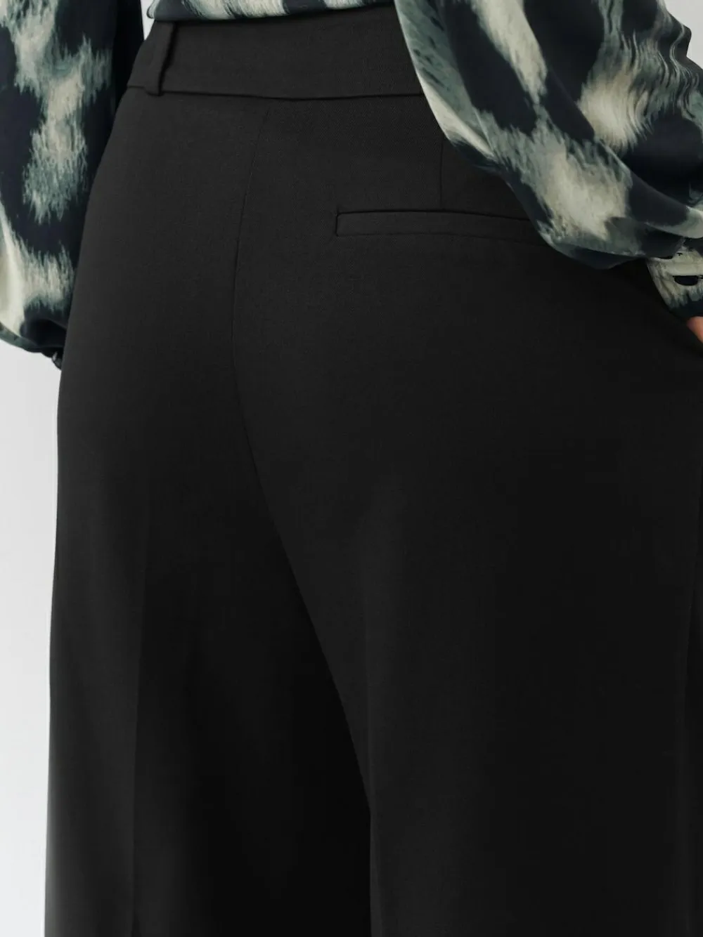 Next Black Wide Leg Tailored Trousers^Women Pants