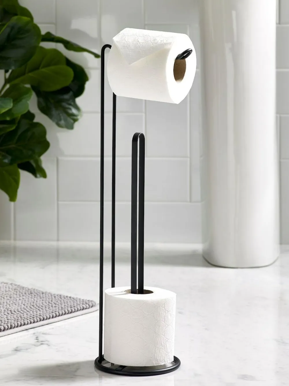 New Next Black Wire Toilet Roll Holder