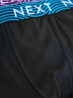 Sale Next Black With Bright Waistband Trunks 7 Pack (2-16yrs)