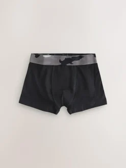 Hot Next Boxers 5 Pack (2-16yrs) Black with Camo Waistband