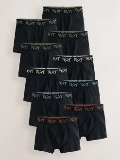 Next Black with Grafitti Waistband Trunks 10 Pack (1.5-16yrs)^BOY Underwear