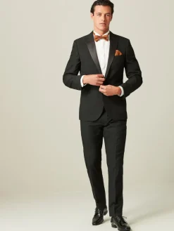 Next Black with Tape Detail Tailored Fit Tuxedo Suit Trousers^ Pants & Chinos