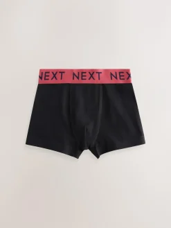 Online Next Black with Varsity Waistband Trunks 5 Pack (1.5-16yrs)