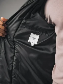 Next Wool Blend Mock Gilet Herringbone Padded Coat^ Coats & Jackets|Coats & Jackets