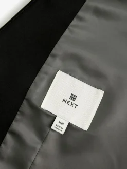 Next Black Wool Blend Motion Flex Suit Waistcoat