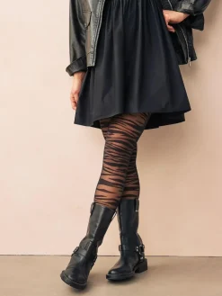 Sale Next Black Zebra Pattern Tights