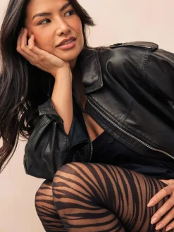 Sale Next Black Zebra Pattern Tights