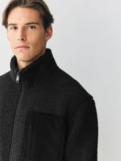 Next Zip Through Funnel Borg Fleece^ Sweatshirts & Hoodies|Sweatshirts & Hoodies