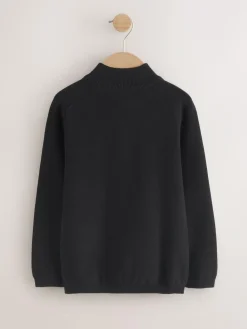 Sale Next Black Zip Through Knitted Cardigan (3-16yrs)