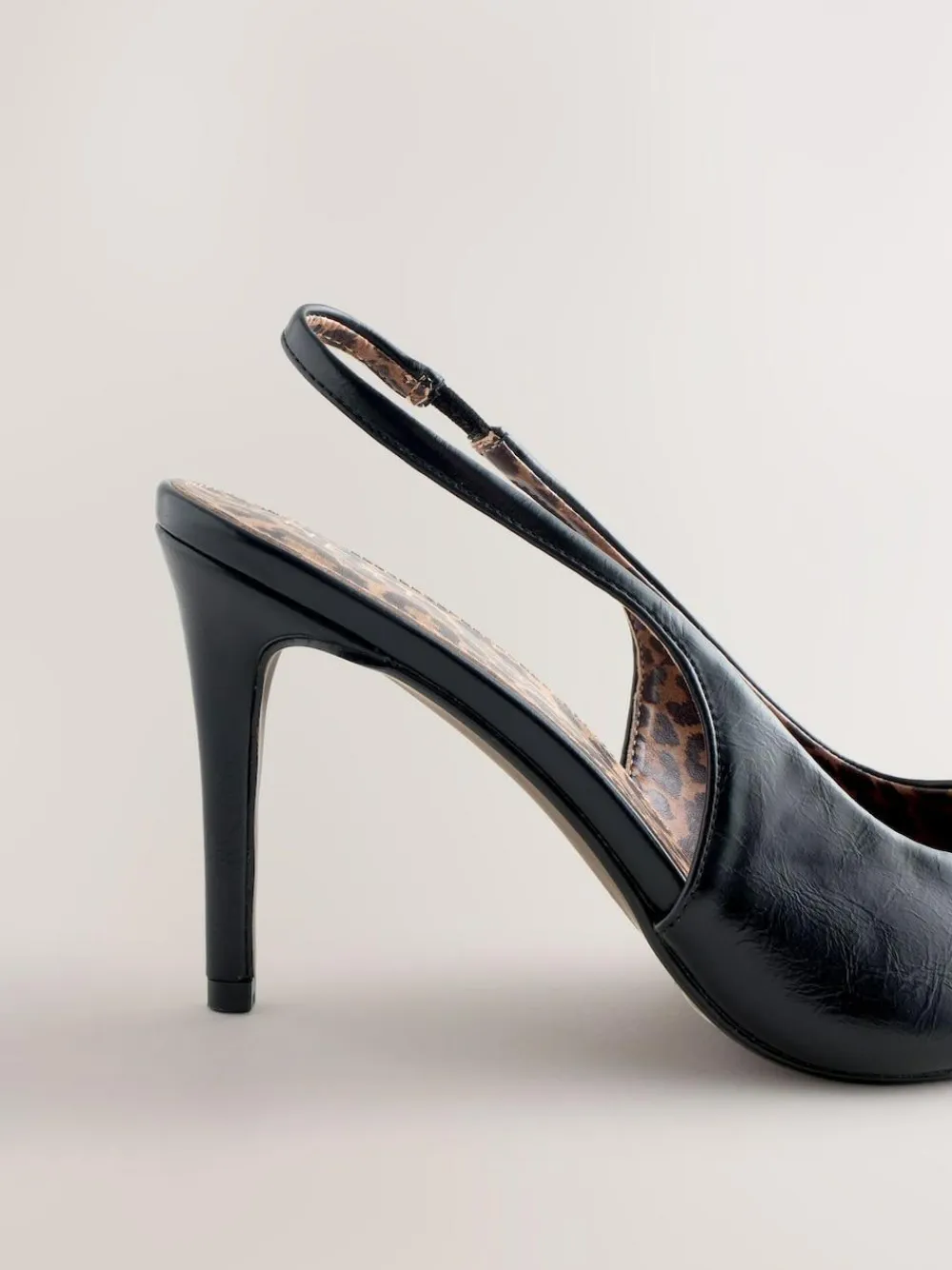 Hot Next Forever Comfort® Point Toe Slingback Heels Black/Animal